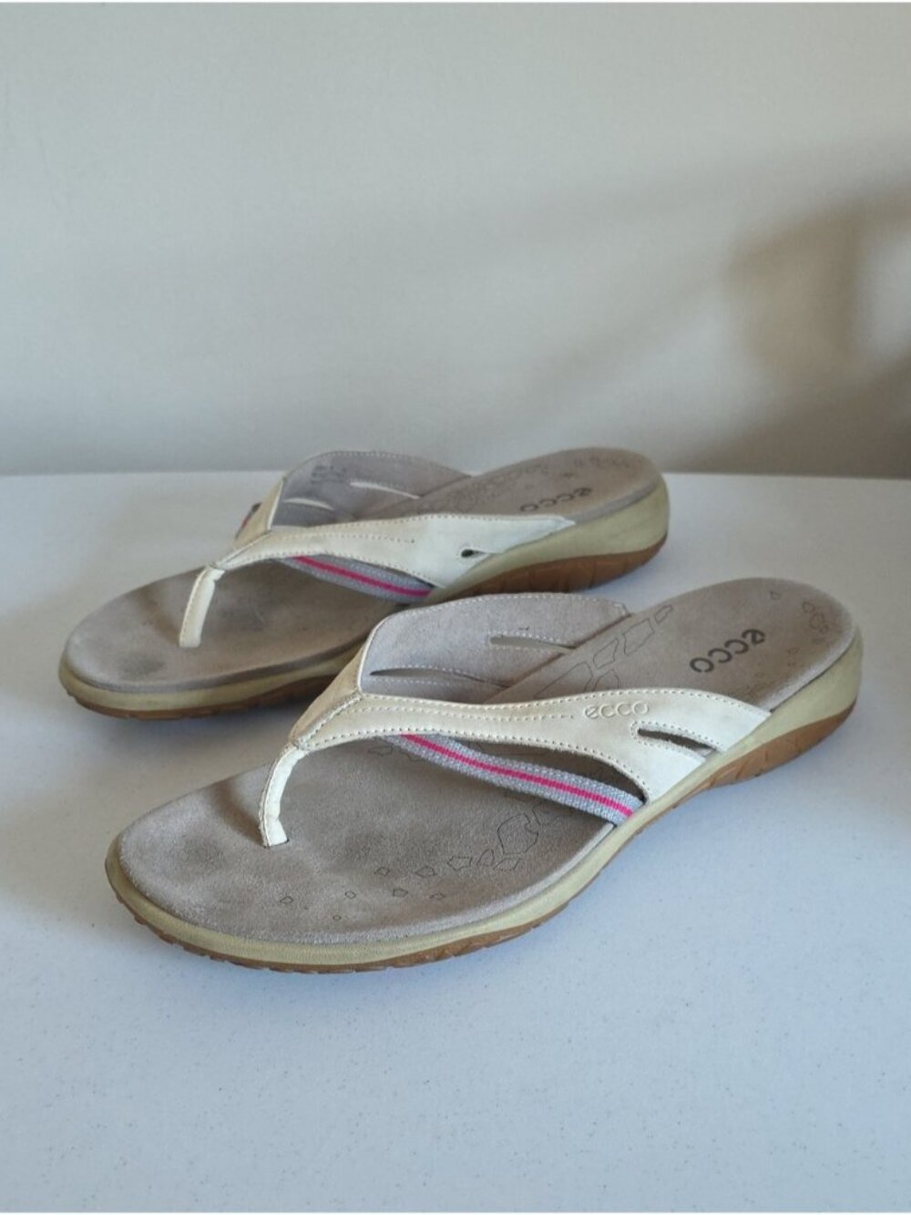 ECCO | Receptor comfort flip-flop sandals gray Pink Sz 42